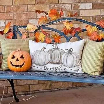 Stylish DFXSZ Fall Pumpkin Pillow Cover 12x20 Inch