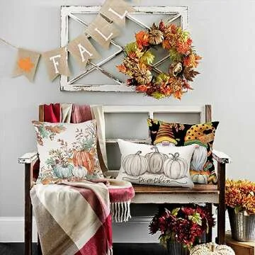 Stylish DFXSZ Fall Pumpkin Pillow Cover 12x20 Inch