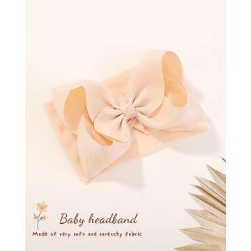 doboi Baby Girl Hair Bows and Nylon Headbands Set - 20PCS Infant Toddler Accessories With Big Bows