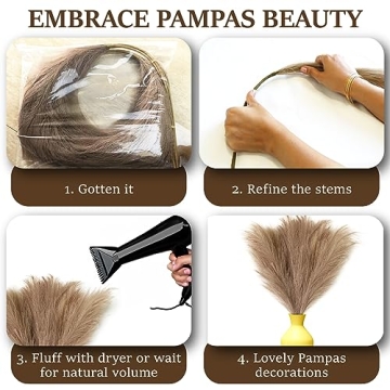 Boho Wish Faux Pampas Grass Decor for Elegant Spaces
