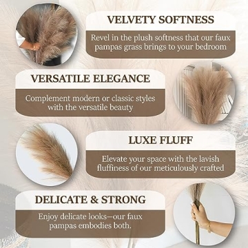 Boho Wish Faux Pampas Grass Decor for Elegant Spaces