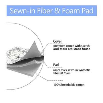 Premium Ironing Board Cover with Scorch Resistant Pad 18" x 49"