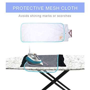 Premium Ironing Board Cover with Scorch Resistant Pad 18" x 49"