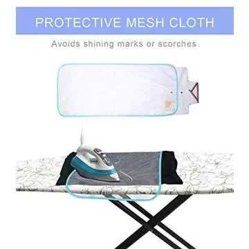 Premium Ironing Board Cover with Scorch Resistant Pad 18" x 49"