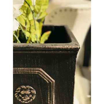 Kante Square Lion Head Concrete Planter for Home & Garden