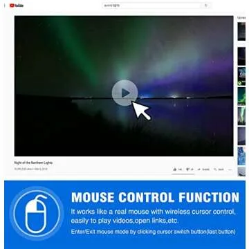 DINOSTRIKE Wireless Presenter Remote with Air Mouse Control, Rechargeable USB Presentation Clicker PPT Pointer RF 2.4GZ PowerPoint Clicker Slide Advancer for Computer Laptop Mac