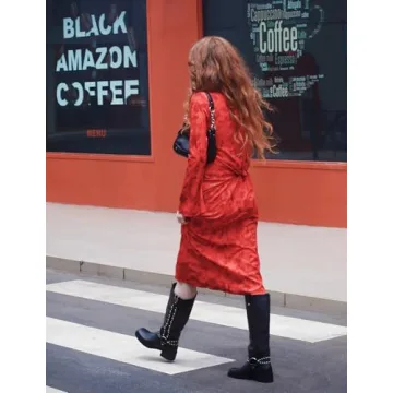 MUCCCUTE Stylish Knee High Moto Boots for Women