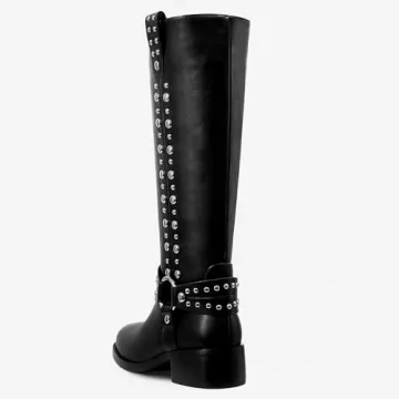MUCCCUTE Stylish Knee High Moto Boots for Women