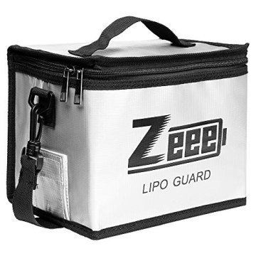 Zeee Fireproof Explosionproof Large Capacity Battery Storage Guard Pouch for Lipo Charge & Storage (...