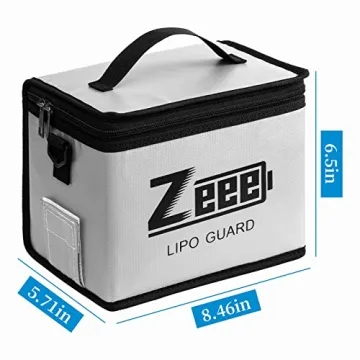 Zeee Fireproof and Explosionproof Battery Storage Bag - Large Capacity