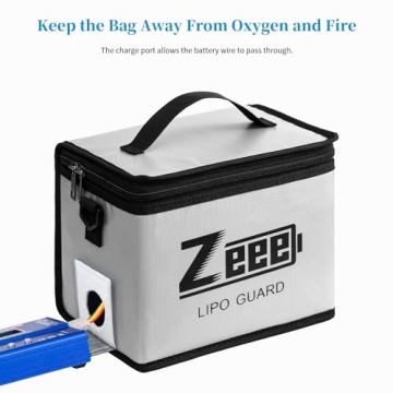 Zeee Fireproof and Explosionproof Battery Storage Bag - Large Capacity