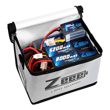 Zeee Fireproof and Explosionproof Battery Storage Bag - Large Capacity