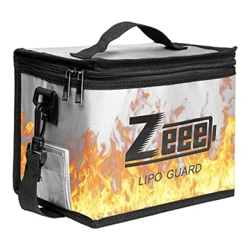 Zeee Fireproof and Explosionproof Battery Storage Bag - Large Capacity
