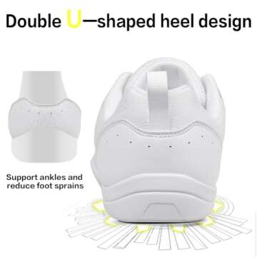 Smapavic Cheer Shoes for Girls - Comfortable Lightweight Sneakers