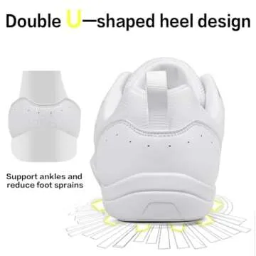 Smapavic Cheer Shoes for Girls - Comfortable Lightweight Sneakers