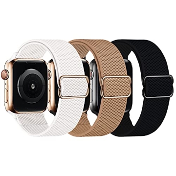 UPOLS Stretchy Solo Loop Strap Compatible with Apple Watch Bands 38mm 40mm 41mm 42mm 44mm 45mm, Stre...