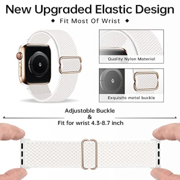 UPOLS Stretchy Solo Loop Strap for Apple Watch - Comfortable & Adjustable