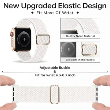 UPOLS Stretchy Solo Loop Strap for Apple Watch - Comfortable & Adjustable