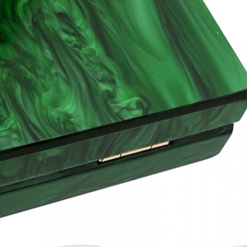 Emerald Green Acrylic Purses Evening Clutch with Chain