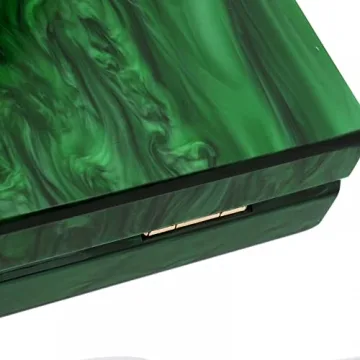 Emerald Green Acrylic Purses Evening Clutch with Chain