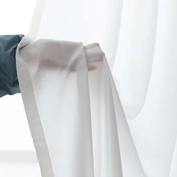 Ftinala Extra Long Curtains 132 Inch Semi Sheer Curtains White Pinch Pleat Light Filtering Curtains & Drapes 2 Panels High Ceiling Living Room Divider Curtains Privacy Window Treatments Velvety