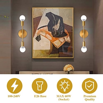 Stunning Brushed Brass 2-light Wall Sconce for Any Room