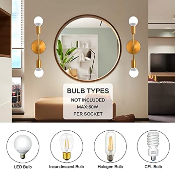 Stunning Brushed Brass 2-light Wall Sconce for Any Room