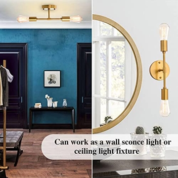 Stunning Brushed Brass 2-light Wall Sconce for Any Room