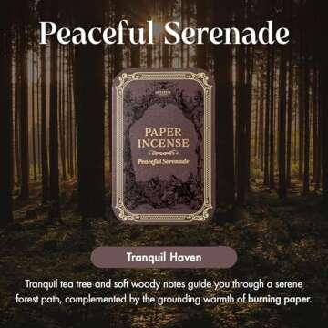 OPTATUM Paper Incense - 48pcs with Vintage Tin Case, Housewarming Gift for New Home Scented, Quick U...