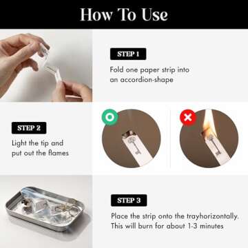 OPTATUM Paper Incense - 48pcs with Vintage Tin Case, Housewarming Gift for New Home Scented, Quick Usage & Long-Lasting Fragrance, Eliminating Bathroom, Kitchen, Pet Odors - Peaceful Serenade