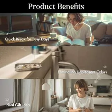 OPTATUM Paper Incense - 48pcs with Vintage Tin Case, Housewarming Gift for New Home Scented, Quick Usage & Long-Lasting Fragrance, Eliminating Bathroom, Kitchen, Pet Odors - Peaceful Serenade