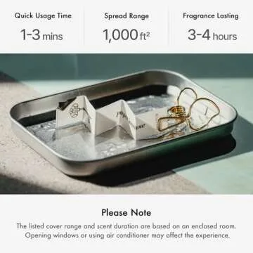 OPTATUM Paper Incense - 48pcs with Vintage Tin Case, Housewarming Gift for New Home Scented, Quick Usage & Long-Lasting Fragrance, Eliminating Bathroom, Kitchen, Pet Odors - Peaceful Serenade