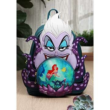 Loungefly Disney Villains Scene Ursula Crystal Ball Womens Double Strap Shoulder Bag Purse, One Size