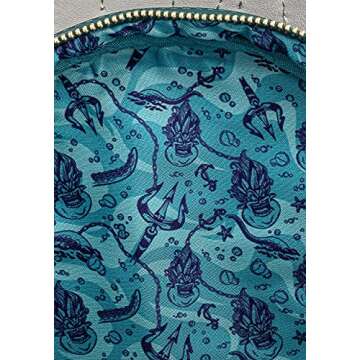 Loungefly Disney Villains Scene Ursula Crystal Ball Womens Double Strap Shoulder Bag Purse, One Size