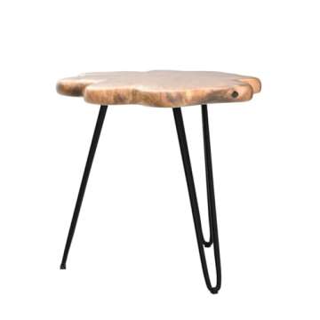 Unique Live Edge Side Table for Home Decor