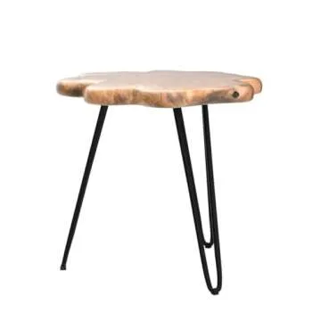 Unique Live Edge Side Table for Home Decor