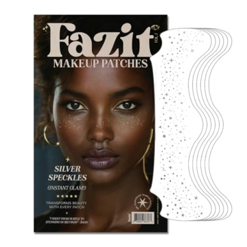 Fazit Makeup Patches - Silver - Glitter Face Speckle Makeup for All Occasions - Cute Glitter Accesso...