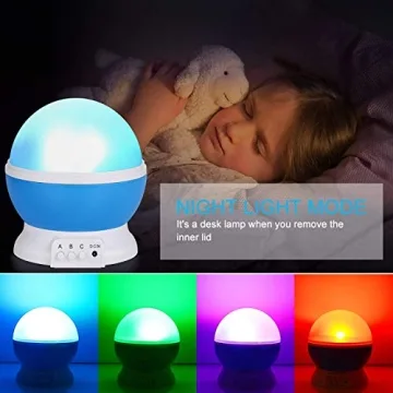 Luckkid 360° Baby Night Light Projector with USB