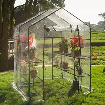 BLUU Greenhouse Portable Indoor Outdoor Mini Gardening