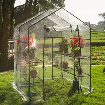 BLUU Greenhouse Portable Indoor Outdoor Mini Gardening