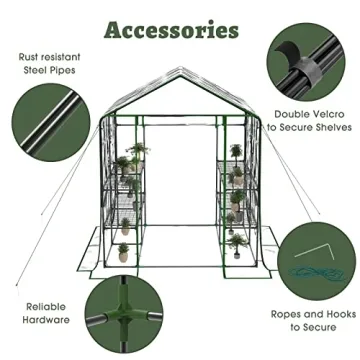 BLUU Greenhouse Portable Indoor Outdoor Mini Gardening