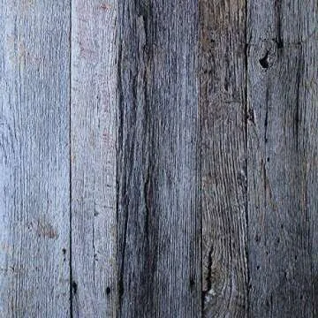 Bessie Bakes White & Silver Gray Blue Reclaimed Wood Replicated Photography Backdrop 2 Feet Wide x 3...
