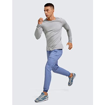 CRZ YOGA Men's Seamless Long Sleeve Tee for Fitness Enthusiasts
