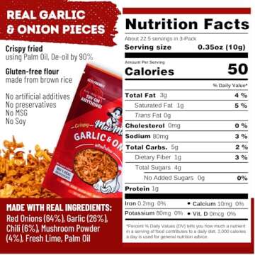 MaeMai 3-PACK - MaeMai Chili Crisp (MEDIUM HOT Spice) - Spicy Umami Onion & Garlic Flakes - All-Purpose Seasoning, Topper | Chili oil WITHOUT THE OIL. Crunchy condiment for rice seasoning, ramen topping | 3 x 2.65 oz