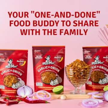 MaeMai 3-PACK - MaeMai Chili Crisp (MEDIUM HOT Spice) - Spicy Umami Onion & Garlic Flakes - All-Purpose Seasoning, Topper | Chili oil WITHOUT THE OIL. Crunchy condiment for rice seasoning, ramen topping | 3 x 2.65 oz