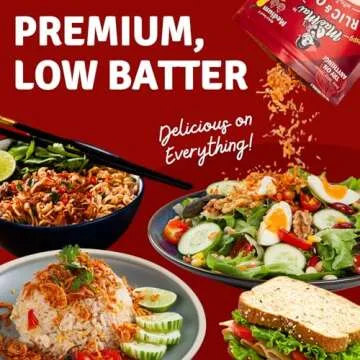 MaeMai 3-PACK - MaeMai Chili Crisp (MEDIUM HOT Spice) - Spicy Umami Onion & Garlic Flakes - All-Purpose Seasoning, Topper | Chili oil WITHOUT THE OIL. Crunchy condiment for rice seasoning, ramen topping | 3 x 2.65 oz