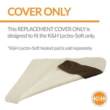 K&H Pet Products Lectro-Soft Outdoor Heated Cat Bed Replacement Cover, Fits K&H Lectro-Soft Small Beds (Heated Bed Sold Separately), Machine Washable Soft Fleece Cover - 18 X 14in