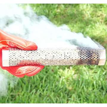 LIZZQ Premium Pellet Smoker Tube 12" (Set of 2) - 5 Hours of Billowing Smoke, Hot or Cold Smoking, for Any Grill or Smoker, An Easy and Safe Way to Provide Smoking, Free eBook Grilling Ideas & Recipes