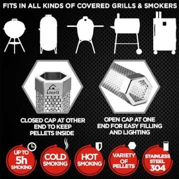 LIZZQ Premium Pellet Smoker Tube for Perfect BBQ Flavors