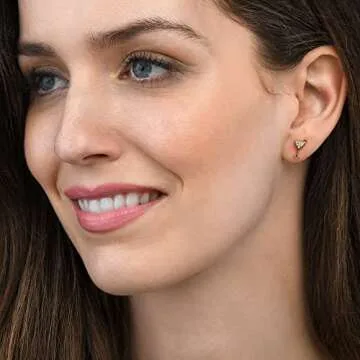 Cocktail Glass Earrings in Gold Plated Silver - Fun Jewelry